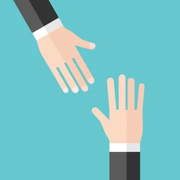 Two hands, help concept Stock Illustration