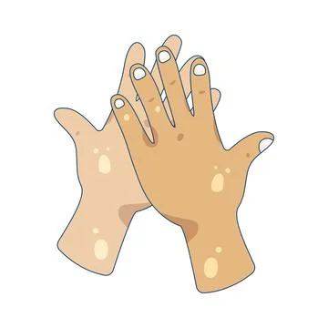 Two hands high-fiving Ilustración de archivo