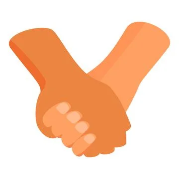 Two hands holding each other showing support and compassion Stock Illustration
