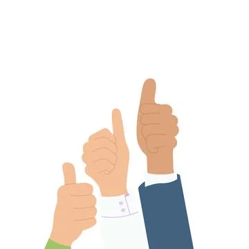 Two Hands holding object. Finger pointing up and down. Handshake. Single main イラスト素材