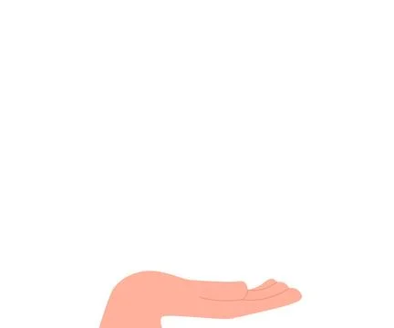 Two Hands holding object. Finger pointing up and down. Handshake. Single main 스톡 일러스트