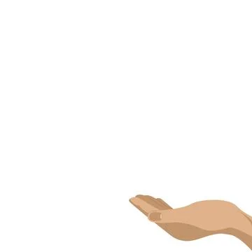 Two Hands holding object. Finger pointing up and down. Handshake. Single main 스톡 일러스트