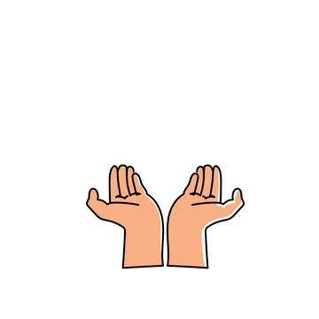 Two Hands holding object. Finger pointing up and down. Handshake. Single main イラスト素材