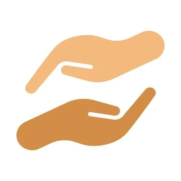 Two hands icon representing support, help, care, and cooperation. Ideal for.. Stock Illustration