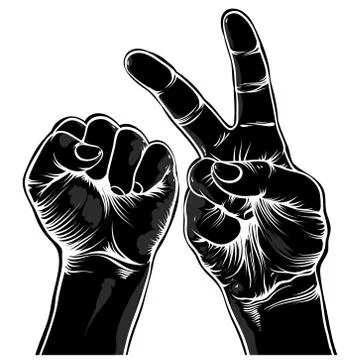 Two hands Stock Illustration