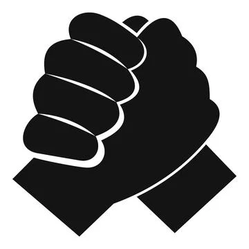 Two hands interlocking symbolizing unity and strength 스톡 일러스트