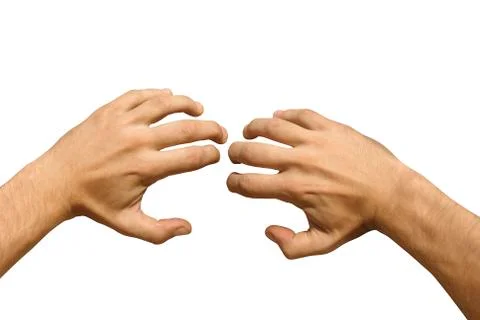 Two hands isolated white background Stock Photos