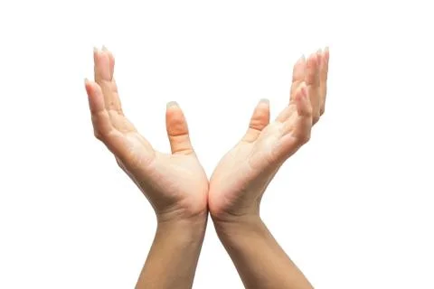 Two hands isolated on white background Foto stock