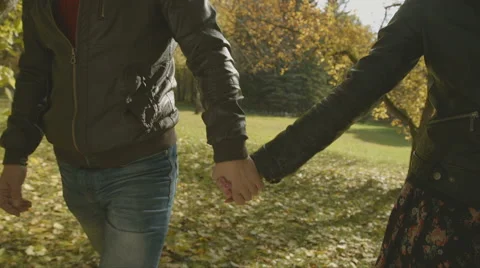 Two hands in love in autumn Stock Footage 55798209