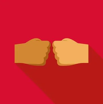 Two hands making fist bump gesture Stock Illustration