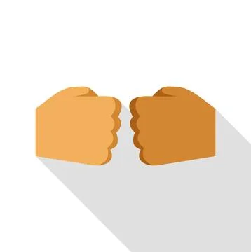Two hands making fist bump gesture greeting Stock Illustration