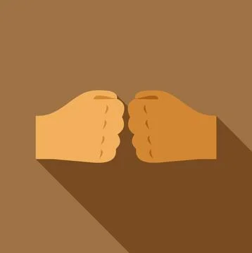 Two hands making fist bump gesture Stock Illustration