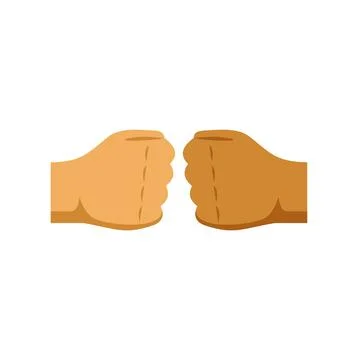 Two hands making fist bump gesture for agreement Stock Illustration
