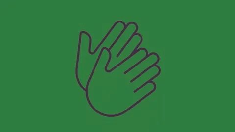 With two hands in the middle and hand on screen drawn it Video stock 335978949