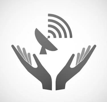 Two hands offering an antenna Stock-Illustration