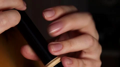 Two hands playing recorder with precision and flow Stock Footage 318900067