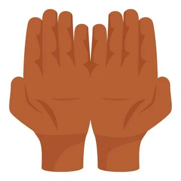 Two hands praying together, showing gratitude and faith Stock Illustration