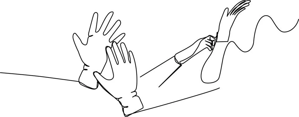 Two hands reaching out to each other over a gap with one hand holding a key.. Stock Illustration