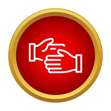 Two hands shaking symbolizing partnership and agreement Stock Illustration