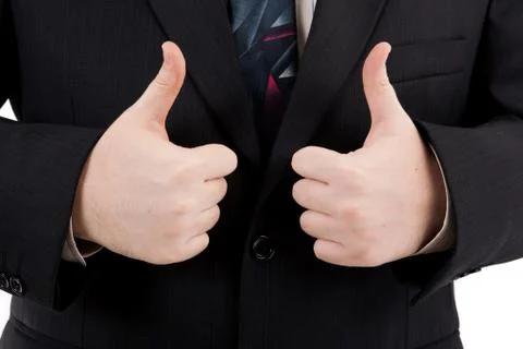 Two hands show sign great 库存照片