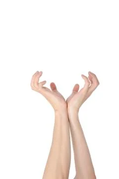 Two hands supporting something Stock Photos