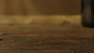 Two Hands Taking In and Out Tomato in a Wooden Surface Stock Footage 86130398