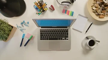 Two Hands Typing on the Laptop Stock Footage 86092072