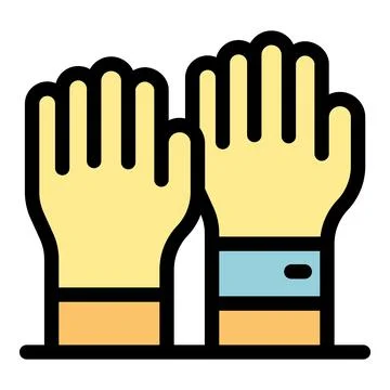 Two hands wearing gloves making high five gesture Stock Illustration