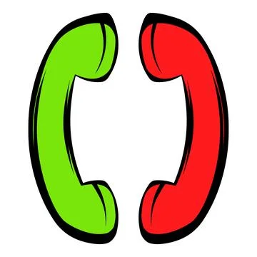 Two handsets icon, icon cartoon Stock Illustration