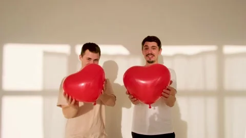 Two happy guys are dancing Stock Footage 144516582