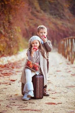 Two happy kids. Stock Photos