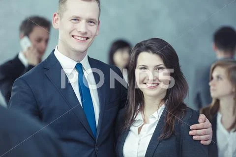 Two happy people Stock Photos