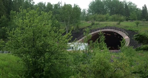 TWO HARBORS, MN - 17 JUN 2024: Highway Tunnel on Highway 61 Stock Footage 283191285