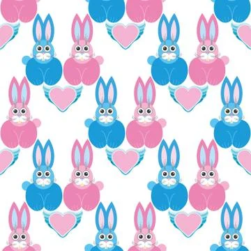 Two hares love. Stock Illustration