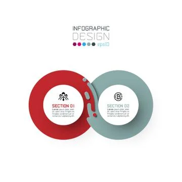 Two harmonious circle infographics. Illustrazione stock