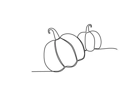 Two harvested pumpkins Stock Illustration