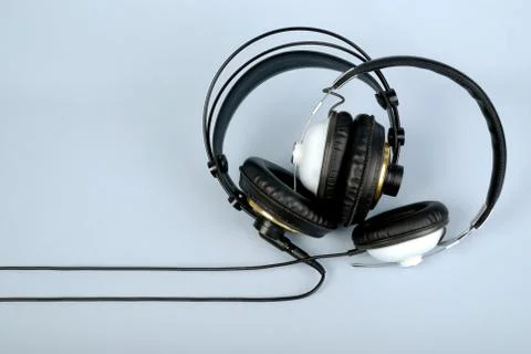 Two headphones Stock Photos