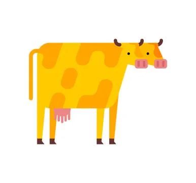Two heads cow is ugliness. Two-Headed Animals Stock Illustration