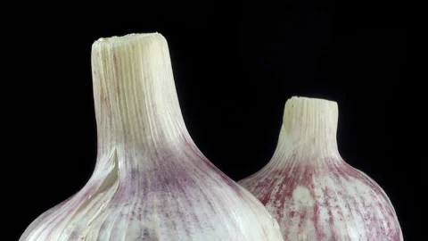 Two heads of garlic Stock Footage 154845452