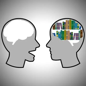 Two heads speak icon Illustration