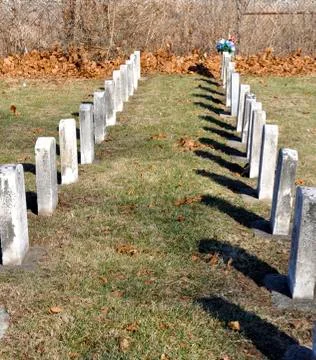 Two headstone lines 写真素材