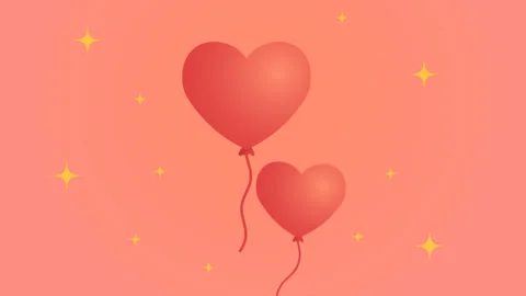 Two heart balloons Vídeos de archivo 323033673