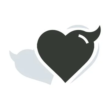 Two Heart of Devil love Stock Illustration