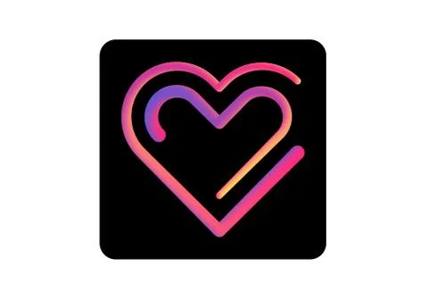 Two heart gradient liquid icon. 2 in love icon, symbol, illustration design. Illustrazione stock