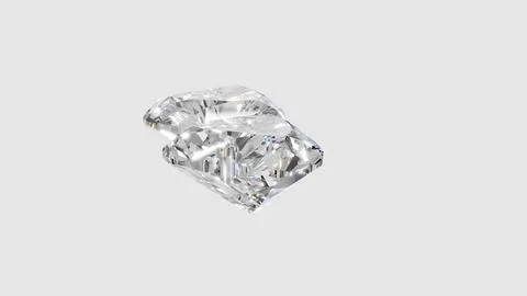 Two heart shape shining diamonds Stock Illustration