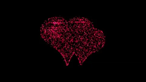 Two Heart shapes b435 Stock Footage 336976607