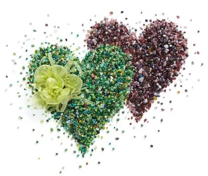 Two heart shapes Stock Illustration