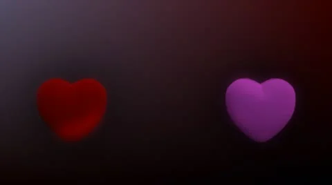Two hearts with alpha channel Video stock 21668053