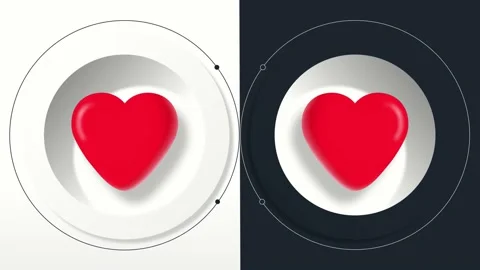 Two hearts beating together Stock Footage 130856894
