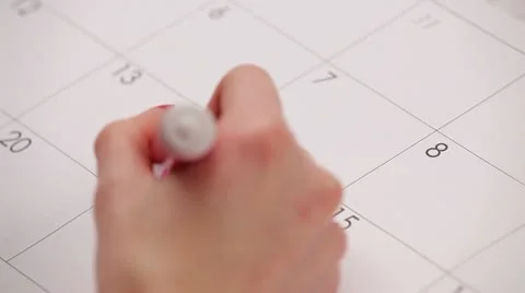 Two hearts in the calendar. HD Stock Footage 10574199